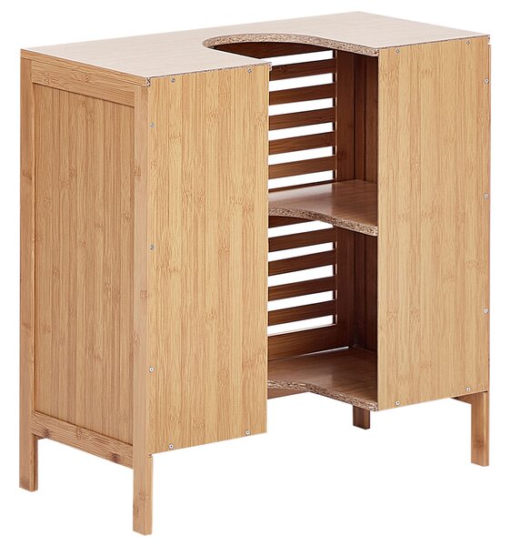 Mosdószekrény MISSOULA Bambusz 60 cm Világosbarna