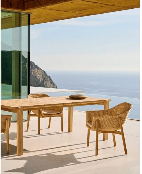 Teakfa kerti étkezőasztal 102x220 cm Icaro – Kave Home