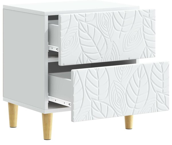 VidaXL Éjjeli asztal 2 pcs Fehér 43 x 34,5 x 48 cm Szerelt Fa