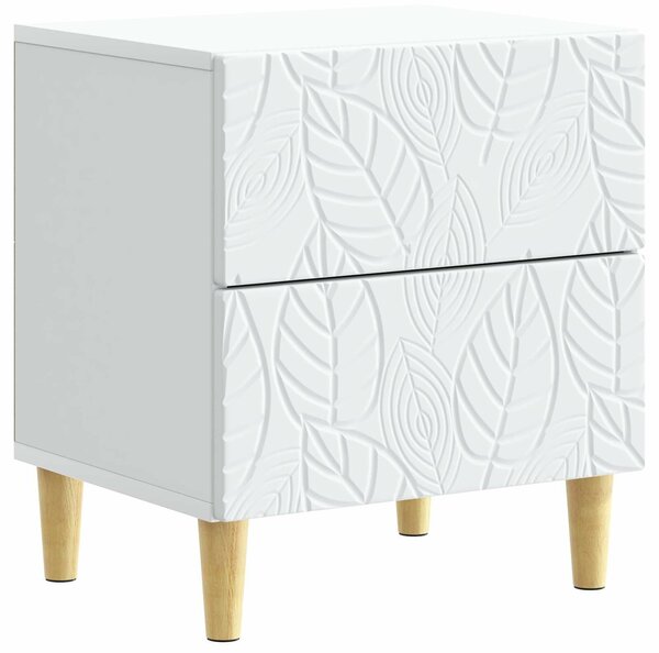 VidaXL Éjjeli asztal 2 pcs Fehér 43 x 34,5 x 48 cm Szerelt Fa
