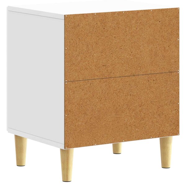 VidaXL Éjjeli asztal 2 pcs Magasfényű Fehér 43 x 34,5 x 50 cm