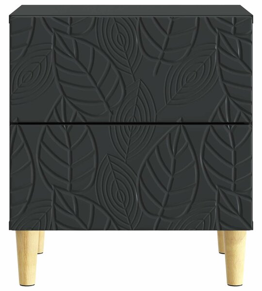 VidaXL Éjjeli asztal 2 pcs Fekete 43 x 34,5 x 48 cm Szerelt Fa