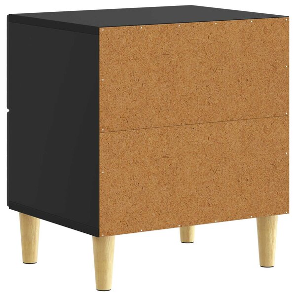 VidaXL Éjjeli asztal 2 pcs Fekete 43 x 34,5 x 48 cm Szerelt Fa