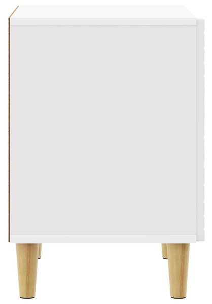 VidaXL Éjjeli asztal 2 pcs Magasfényű Fehér 43 x 34,5 x 50 cm