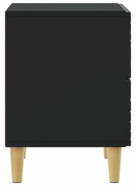 VidaXL Éjjeli asztal 2 pcs Fekete 43 x 34,5 x 48 cm Szerelt Fa