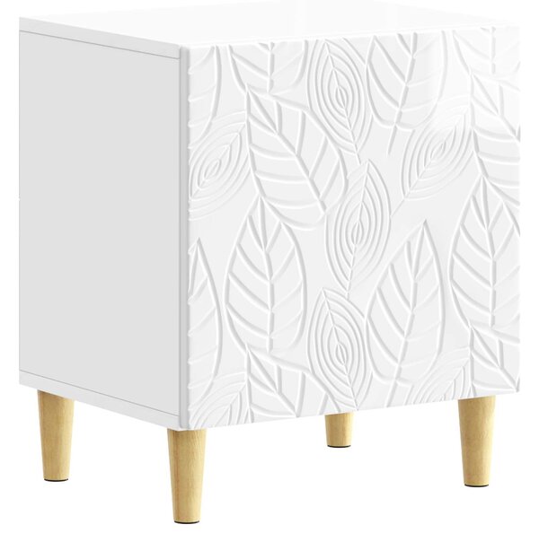 VidaXL Éjjeli asztal 2 pcs Magasfényű Fehér 43 x 34,5 x 50 cm