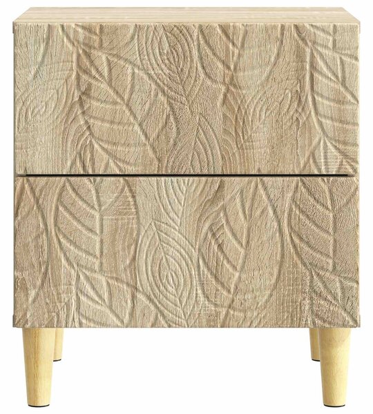 VidaXL Éjjeli asztal 2 pcs Sonoma Tölgy 43 x 34,5 x 48 cm Szerelt Fa