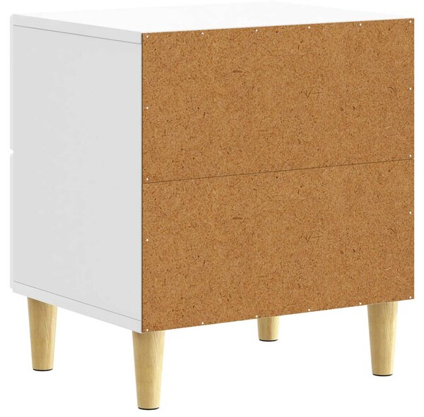 VidaXL Éjjeli asztal 2 pcs Magasfényű Fehér 43 x 34,5 x 48 cm