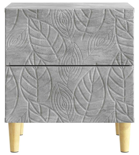 VidaXL Éjjeli asztal 2 pcs Betonszürke 43 x 34,5 x 48 cm Szerelt Fa