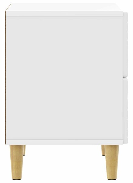 VidaXL Éjjeli asztal 2 pcs Magasfényű Fehér 43 x 34,5 x 48 cm