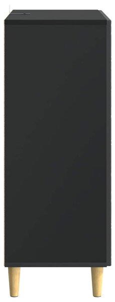 VidaXL Széf Fekete 66 x 34,5 x 90 cm Szerelt Fa