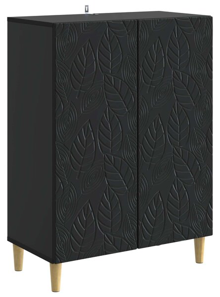 VidaXL Széf Fekete 66 x 34,5 x 90 cm Szerelt Fa