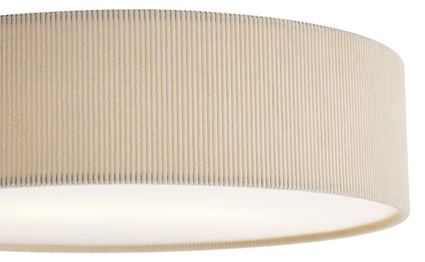 Modern mennyezeti lámpa taupe színben, bársonyernyővel, 38 cm, 2-lámpás - Luz