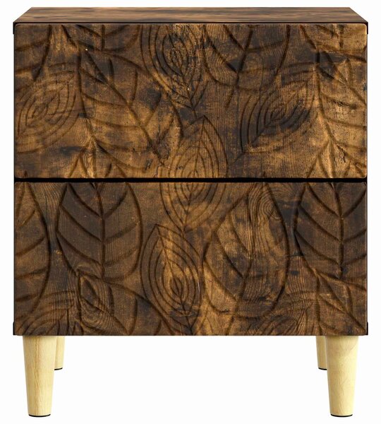 VidaXL Éjjeli asztal 2 pcs Füstös Tölgy 43 x 34,5 x 48 cm Szerelt Fa