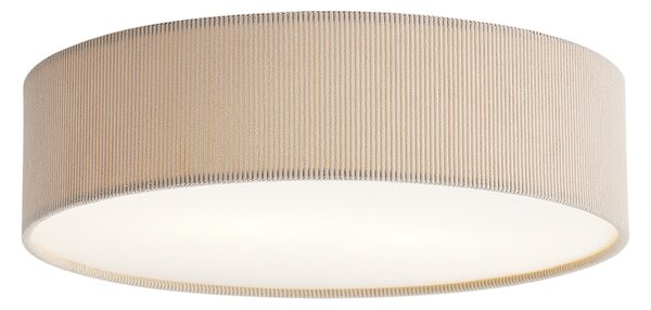 Modern mennyezeti lámpa taupe színben, bársonyernyővel, 38 cm, 2-lámpás - Luz