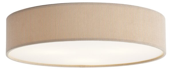 Modern mennyezeti lámpa taupe színben, bársonyernyővel, 46 cm, 3 ágú - Luz