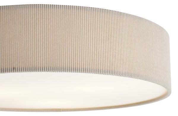 Modern mennyezeti lámpa taupe színben, bársonyernyővel, 46 cm, 3 ágú - Luz