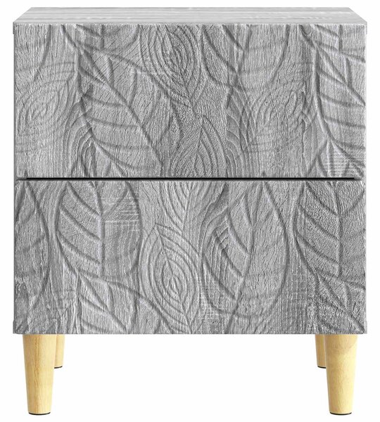 VidaXL Éjjeli asztal 2 pcs Szürke Sonoma 43 x 34,5 x 48 cm Szerelt Fa