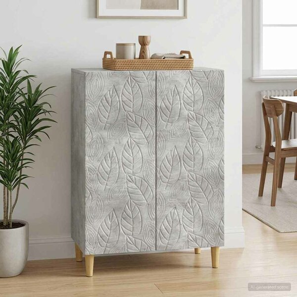 VidaXL Széf Betonszürke 66 x 34,5 x 90 cm Szerelt Fa