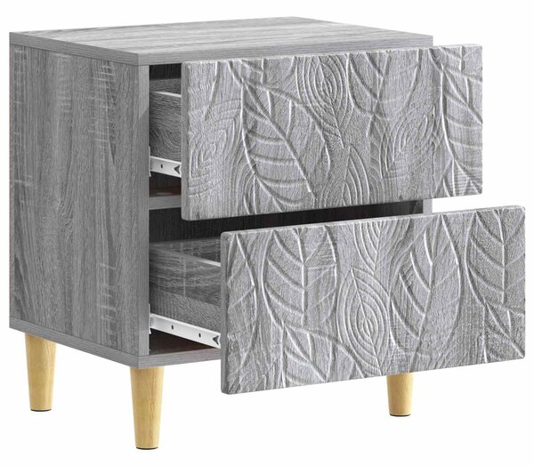 VidaXL Éjjeli asztal 2 pcs Szürke Sonoma 43 x 34,5 x 48 cm Szerelt Fa