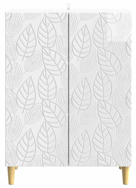 VidaXL Széf Magasfényű Fehér 66 x 34,5 x 90 cm Szerelt Fa