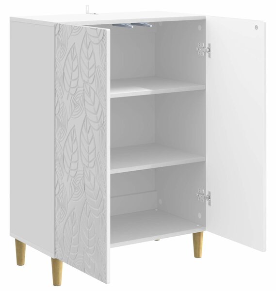 VidaXL Széf Magasfényű Fehér 66 x 34,5 x 90 cm Szerelt Fa