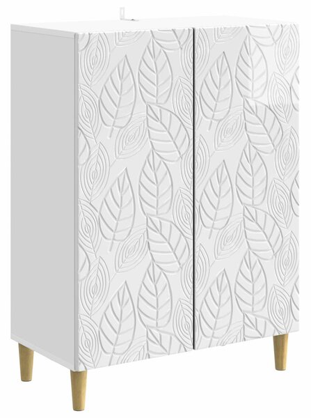 VidaXL Széf Magasfényű Fehér 66 x 34,5 x 90 cm Szerelt Fa