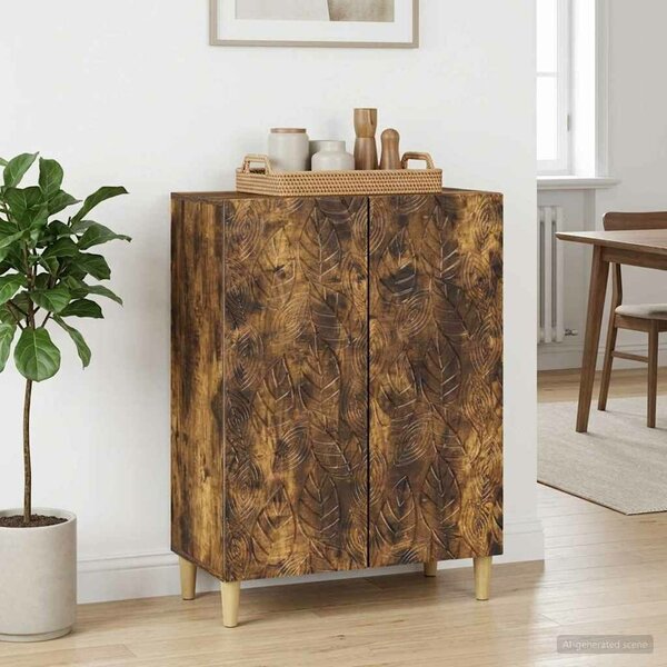 VidaXL Széf Füstös Tölgy 66 x 34,5 x 90 cm Szerelt Fa