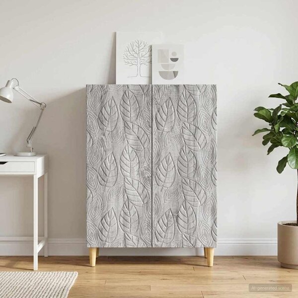 VidaXL Széf Szürke Sonoma 66 x 34,5 x 90 cm Szerelt Fa