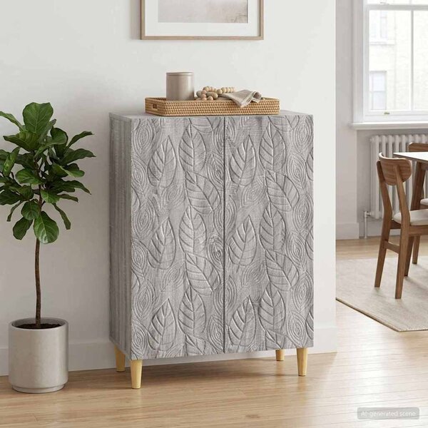 VidaXL Széf Szürke Sonoma 66 x 34,5 x 90 cm Szerelt Fa