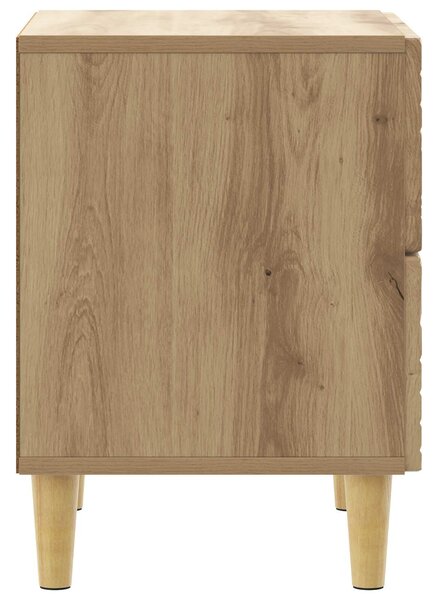 VidaXL Éjjeli asztal 2 pcs Kézműves Tölgy 43 x 34,5 x 48 cm Szerelt Fa
