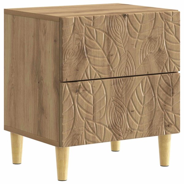 VidaXL Éjjeli asztal 2 pcs Kézműves Tölgy 43 x 34,5 x 48 cm Szerelt Fa