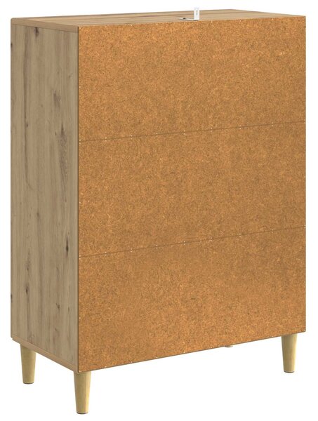 VidaXL Széf Kézműves Tölgy 66 x 34,5 x 90 cm Szerelt Fa