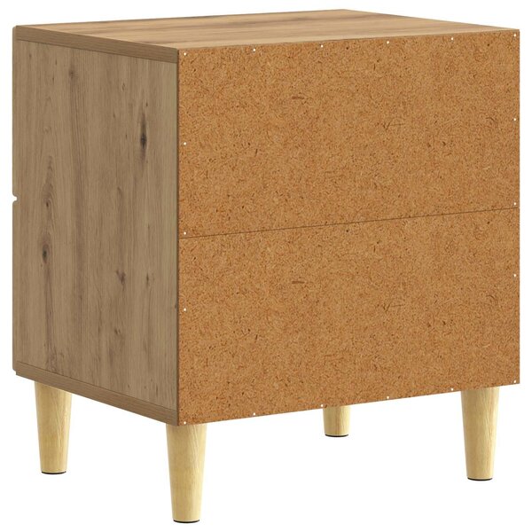 VidaXL Éjjeli asztal 2 pcs Kézműves Tölgy 43 x 34,5 x 48 cm Szerelt Fa