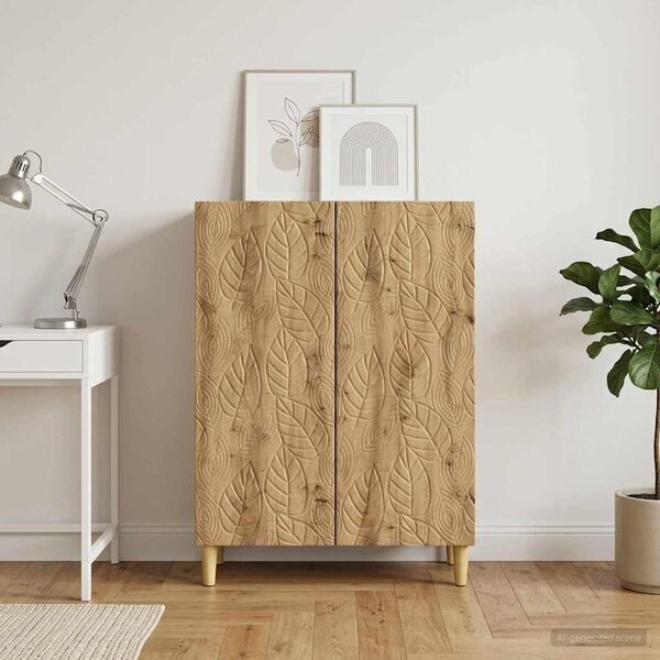VidaXL Széf Kézműves Tölgy 66 x 34,5 x 90 cm Szerelt Fa