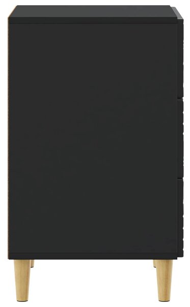 VidaXL Éjjeli asztal Fekete 43 x 39,5 x 66,5 cm Szerelt Fa