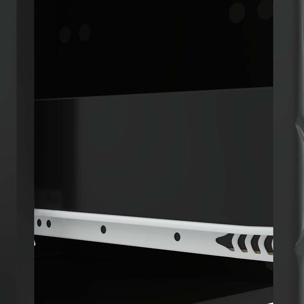 VidaXL TV szekrény 147 x 34,5 x 30 cm Fekete Szerelt Fa