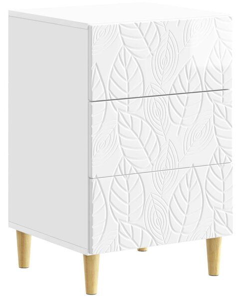 VidaXL Éjjeli asztal Magasfényű Fehér 43 x 39,5 x 66,5 cm Szerelt Fa
