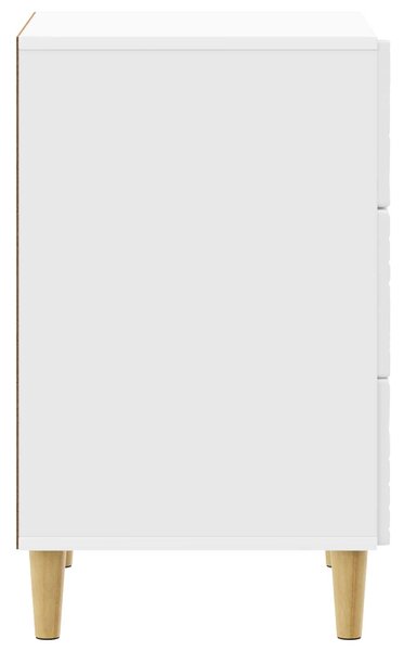 VidaXL Éjjeli asztal Magasfényű Fehér 43 x 39,5 x 66,5 cm Szerelt Fa