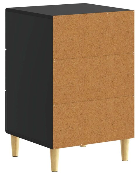 VidaXL Éjjeli asztal Fekete 43 x 39,5 x 66,5 cm Szerelt Fa