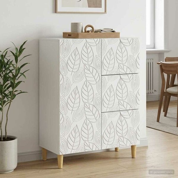 VidaXL Széf Fehér 66 x 34,5 x 90 cm Szerelt Fa