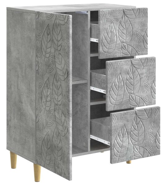 VidaXL Széf Betonszürke 66 x 34,5 x 90 cm Szerelt Fa