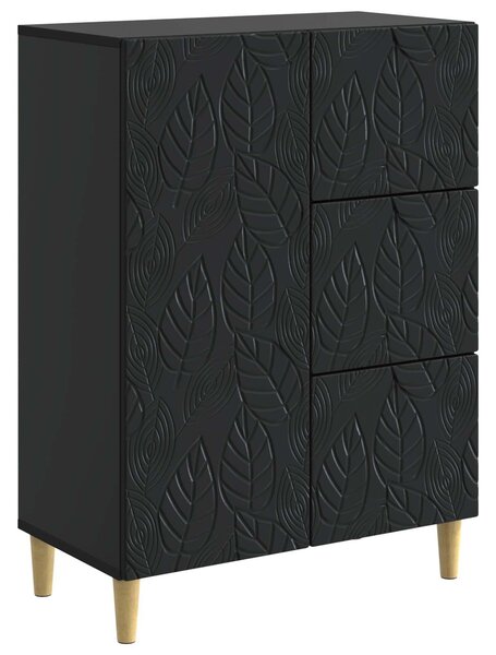 VidaXL Széf Fekete 66 x 34,5 x 90 cm Szerelt Fa