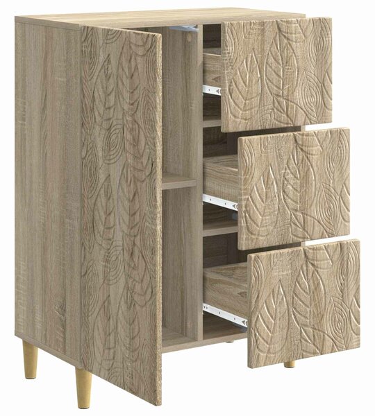 VidaXL Széf Sonoma Tölgy 66 x 34,5 x 90 cm Szerelt Fa
