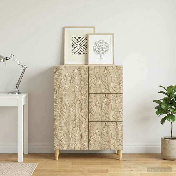 VidaXL Széf Sonoma Tölgy 66 x 34,5 x 90 cm Szerelt Fa