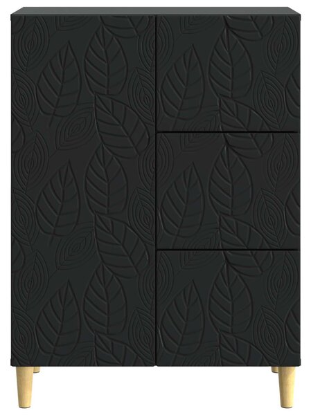 VidaXL Széf Fekete 66 x 34,5 x 90 cm Szerelt Fa