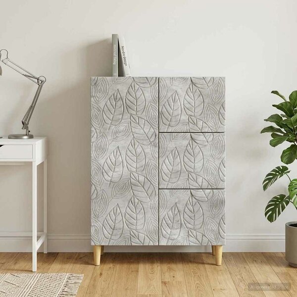 VidaXL Széf Betonszürke 66 x 34,5 x 90 cm Szerelt Fa