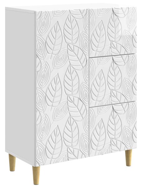VidaXL Széf Magasfényű Fehér 66 x 34,5 x 90 cm Szerelt Fa