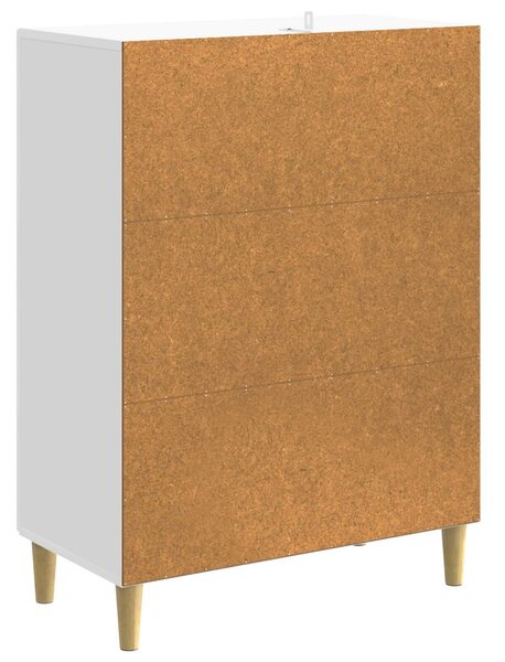 VidaXL Széf Magasfényű Fehér 66 x 34,5 x 90 cm Szerelt Fa