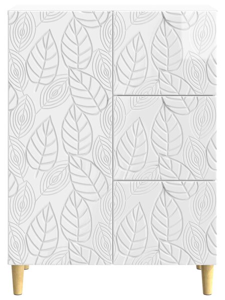 VidaXL Széf Magasfényű Fehér 66 x 34,5 x 90 cm Szerelt Fa